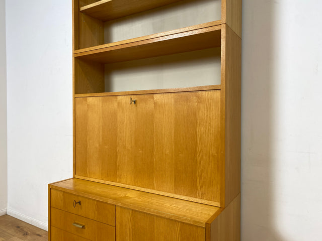 WMK I DDR Designer Schreibschrank 605 von Bruno Knoblauch für VEB Hellerau aus 1968 in Esche I Sekretär Bücherregal Regal Highboard Regalwand Bücherschrank Mid-Century Vintage I Berlin Bremen Essen