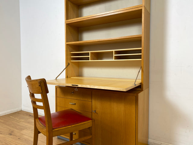 WMK I DDR Designer Schreibschrank 605 von Bruno Knoblauch für VEB Hellerau aus 1968 in Esche I Sekretär Bücherregal Regal Highboard Regalwand Bücherschrank Mid-Century Vintage I Berlin Bremen Essen