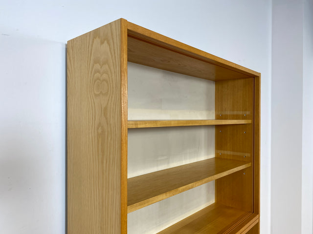 WMK I DDR Designer Schreibschrank 605 von Bruno Knoblauch für VEB Hellerau aus 1968 in Esche I Sekretär Bücherregal Regal Highboard Regalwand Bücherschrank Mid-Century Vintage I Berlin Bremen Essen