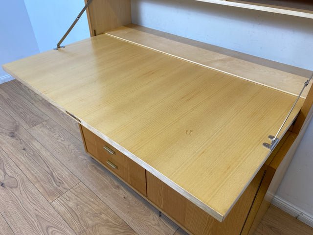 WMK I DDR Designer Schreibschrank 605 von Bruno Knoblauch für VEB Hellerau aus 1968 in Esche I Sekretär Bücherregal Regal Highboard Regalwand Bücherschrank Mid-Century Vintage I Berlin Bremen Essen