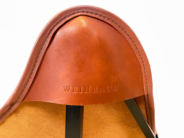 WMK I Das Highlight I Berühmter Designer Butterfly Chair von Weinbaums , zusammenfaltbar, mit hochwertigem Tabakbraunem Echtleder NP 1549€ I Sessel Stuhl Armchair Schmetterlingsstuhl BKF Leder Vintage