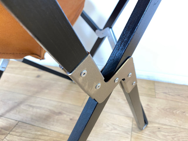 WMK I Das Highlight I Berühmter Designer Butterfly Chair von Weinbaums , zusammenfaltbar, mit hochwertigem Tabakbraunem Echtleder NP 1549€ I Sessel Stuhl Armchair Schmetterlingsstuhl BKF Leder Vintage