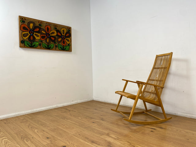 WMK I Der Design Klassiker von VEB Hellerau I Designer Schaukelstuhl by Selman Selmanagic I Buche & Rattan I Stuhl Sessel Lesesessel Rocking Chair Mid-Century Retro DDR Vintage 60er Berlin Köln Kassel