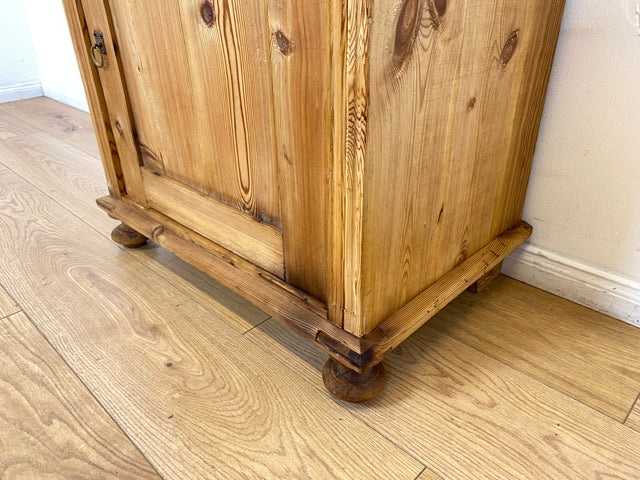 WMK I Schöne antike dänische Kommode aus vollem Holz mit Marmorplatte, Schublade & Messinggriffen I Schrank Marmorkommode Flurkommode Waschtisch Ablage Weichholz Jugendstil Vintage Berlin Bremen Bonn