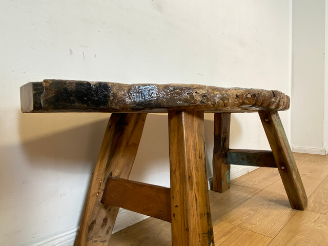 Boatwood by WMK I Einzigartige Sitzbank aus altem Bootsholz in Originalfarben I handgefertigtes Unikat I In- & Outdoor I Bank Holzbank Küchenbank Gartenbank Balkon Treibholz Loft Berlin Bremen Gera