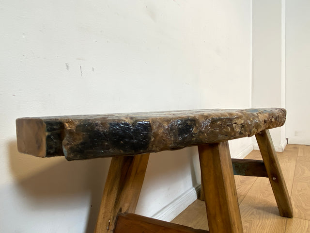 Boatwood by WMK I Einzigartige Sitzbank aus altem Bootsholz in Originalfarben I handgefertigtes Unikat I In- & Outdoor I Bank Holzbank Küchenbank Gartenbank Balkon Treibholz Loft Berlin Bremen Gera