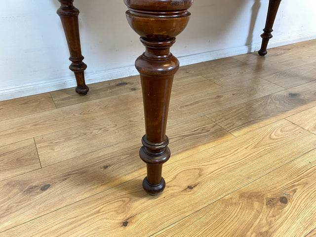 WMK I Imposanter Gründerzeit Esstisch , Vollholz, mit hellblau lackierter Tischplatte & gedrechselten Beinen I großer Esszimmertisch Tisch Tafel Dining Table Schreibtisch Antik Vintage Berlin NRW Bonn