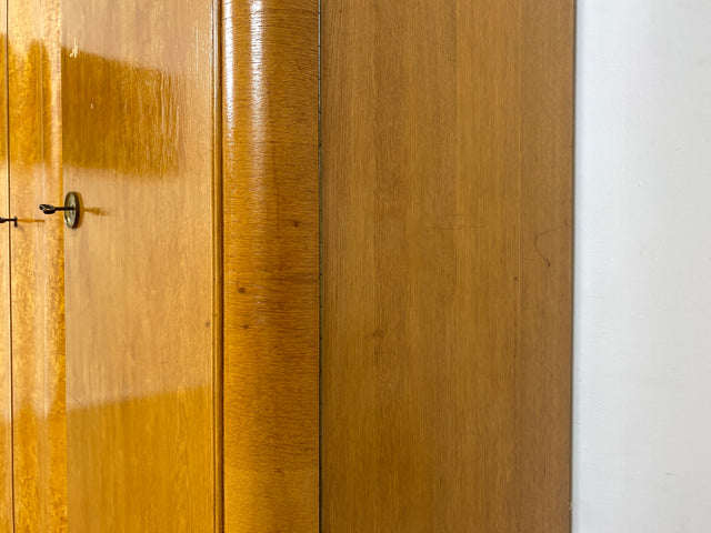 WMK I Wunderschöner heller 1930er Jahre Art Deco Kleiderschrank aus vollem Holz mit perfekter Aufteilung I Schrank Wäscheschrank Schlafzimmerschrank Wardrobe Antik Vintage I Berlin Dresden Regensburg