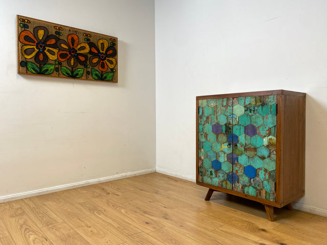 Boatwood by WMK I Einzigartiger handgefertigter Schrank aus altem Bootsholz I Teakholz massiv I Highboard Kommode Sideboard Wäscheschrank Bar Barschrank Schuhschrank Schuhkommode Berlin Usedom Bremen