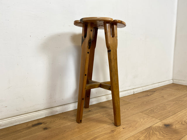Boatwood by WMK # 1/3 Wunderschöner Barhocker aus altem Bootsholz, ein handgefertigtes Unikat aus massivem Teakholz # Barstühle Hocker Sitzhocker Stühle Küchenstühle Holzstühle Bar Hausbar Gastro Teak