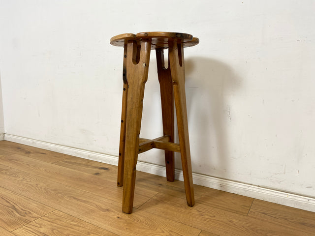 Boatwood by WMK # 1/3 Wunderschöner Barhocker aus altem Bootsholz, ein handgefertigtes Unikat aus massivem Teakholz # Barstühle Hocker Sitzhocker Stühle Küchenstühle Holzstühle Bar Hausbar Gastro Teak