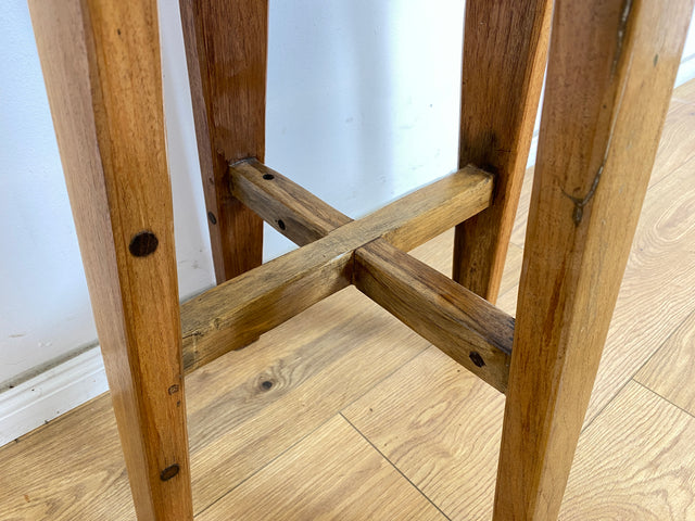 Boatwood by WMK # 1/3 Wunderschöner Barhocker aus altem Bootsholz, ein handgefertigtes Unikat aus massivem Teakholz # Barstühle Hocker Sitzhocker Stühle Küchenstühle Holzstühle Bar Hausbar Gastro Teak