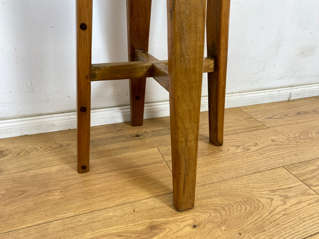 Boatwood by WMK # 1/3 Wunderschöner Barhocker aus altem Bootsholz, ein handgefertigtes Unikat aus massivem Teakholz # Barstühle Hocker Sitzhocker Stühle Küchenstühle Holzstühle Bar Hausbar Gastro Teak
