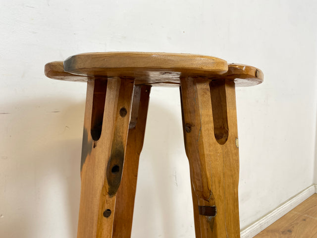 Boatwood by WMK # 1/3 Wunderschöner Barhocker aus altem Bootsholz, ein handgefertigtes Unikat aus massivem Teakholz # Barstühle Hocker Sitzhocker Stühle Küchenstühle Holzstühle Bar Hausbar Gastro Teak