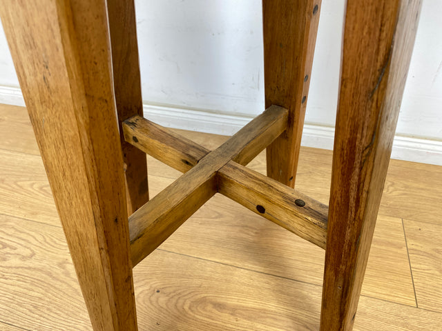 Boatwood by WMK # 1/3 Wunderschöner Barhocker aus altem Bootsholz, ein handgefertigtes Unikat aus massivem Teakholz # Barstühle Hocker Sitzhocker Stühle Küchenstühle Holzstühle Bar Hausbar Gastro Teak