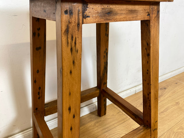 Boatwood by WMK # 1/4 Schlichte & robuste Barhocker aus altem Bootsholz, handgefertigte Unikate aus massivem Teakholz # Barstühle Hocker Sitzhocker Stühle Küchenstühle Holzstühle Bar Hausbar Gastro