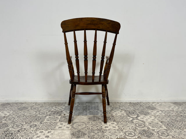 WMK Sehr gut erhaltener antiker English Windsor Chair aus Ulmenholz mit hoher Rückenlehne # Sessel Armlehnensessel Stuhl Lesestuhl Kapitänsstuhl Lesesessel Captain chair Oxford Strebenstuhl Vintage