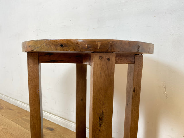 Boatwood by WMK I 100% nachhaltiger Couchtisch aus altem Bootsholz I handgefertigt aus Teakholz massiv I für In & Outdoor I bunter Wohnzimmertisch Beistelltisch Sofatisch Coffee Table Würfel Treibholz