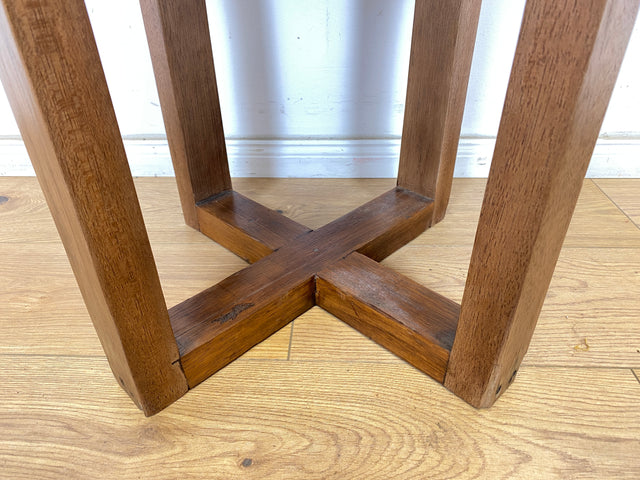 Boatwood by WMK I 100% nachhaltiger Couchtisch aus altem Bootsholz I handgefertigt aus Teakholz massiv I für In & Outdoor I bunter Wohnzimmertisch Beistelltisch Sofatisch Coffee Table Würfel Treibholz