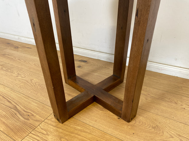 Boatwood by WMK I 100% nachhaltiger Couchtisch aus altem Bootsholz I handgefertigt aus Teakholz massiv I für In & Outdoor I bunter Wohnzimmertisch Beistelltisch Sofatisch Coffee Table Würfel Treibholz