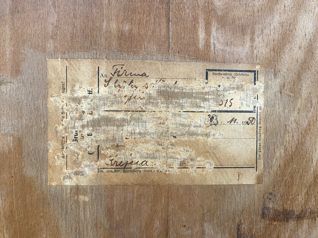 WMK Schöner und gut erhaltener Schreibschrank , Vollholz aus 1950, mit Rollladen , 13 Schubladen & Lampe # Rollladenschrank Rolladenschrank Sekretär Schreibtisch Aktenschrank Schrank Highboard Vintage