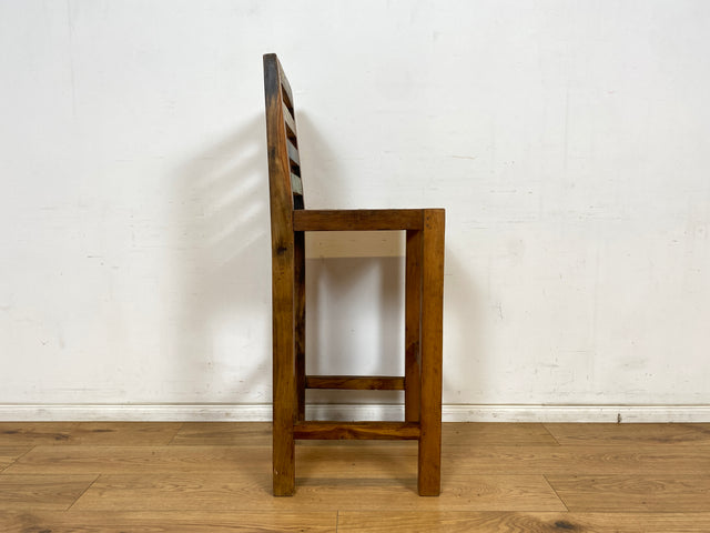 Boatwood by WMK # 1/2 Besonderer Barhocker aus altem Bootsholz, ein handgefertigtes Unikat aus massivem Teakholz # Barstuhl Hocker Sitzhocker Stuhl Küchenstuhl Holzstuhl Bar Hausbar Gastro Treibholz