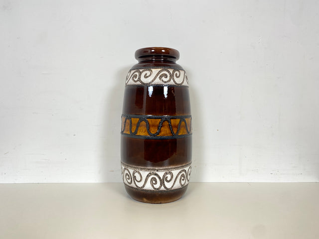 WMK Besonders schöne und sehr gut erhaltene XXL (54cm) Mid-Century Keramik Vase Modell 284-53 von Scheurich # Blumenvase Bodenvase Designervase Kunst Deko Dekoration Fat Lava Retro Vintage 60er 70er