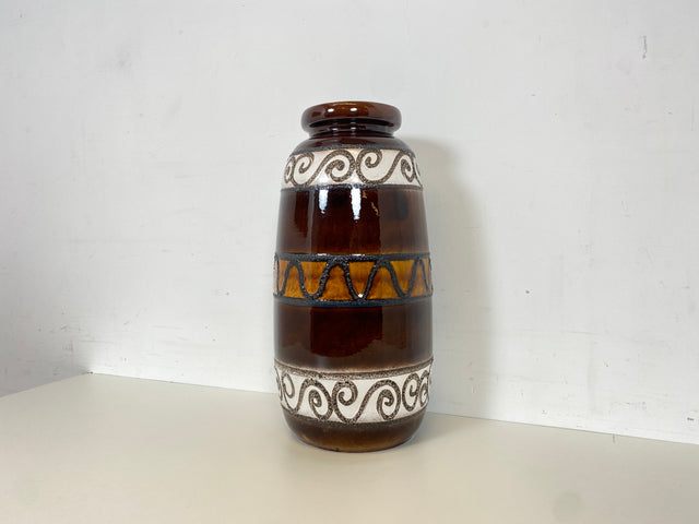 WMK Besonders schöne und sehr gut erhaltene XXL (54cm) Mid-Century Keramik Vase Modell 284-53 von Scheurich # Blumenvase Bodenvase Designervase Kunst Deko Dekoration Fat Lava Retro Vintage 60er 70er