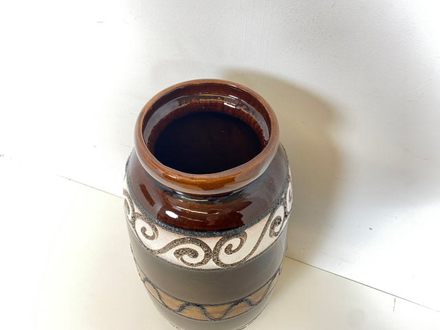 WMK Besonders schöne und sehr gut erhaltene XXL (54cm) Mid-Century Keramik Vase Modell 284-53 von Scheurich # Blumenvase Bodenvase Designervase Kunst Deko Dekoration Fat Lava Retro Vintage 60er 70er