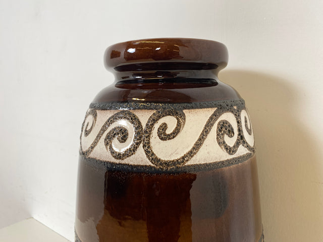 WMK Besonders schöne und sehr gut erhaltene XXL (54cm) Mid-Century Keramik Vase Modell 284-53 von Scheurich # Blumenvase Bodenvase Designervase Kunst Deko Dekoration Fat Lava Retro Vintage 60er 70er