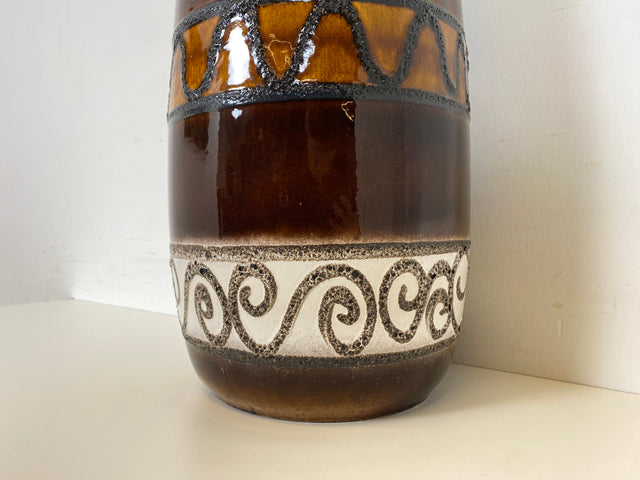 WMK Besonders schöne und sehr gut erhaltene XXL (54cm) Mid-Century Keramik Vase Modell 284-53 von Scheurich # Blumenvase Bodenvase Designervase Kunst Deko Dekoration Fat Lava Retro Vintage 60er 70er