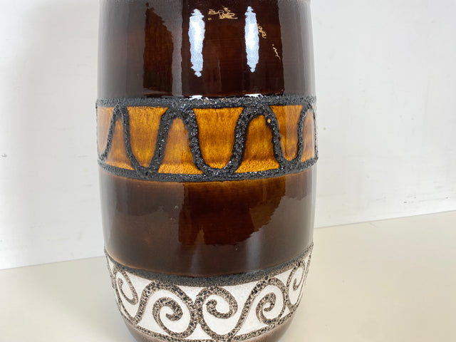 WMK Besonders schöne und sehr gut erhaltene XXL (54cm) Mid-Century Keramik Vase Modell 284-53 von Scheurich # Blumenvase Bodenvase Designervase Kunst Deko Dekoration Fat Lava Retro Vintage 60er 70er