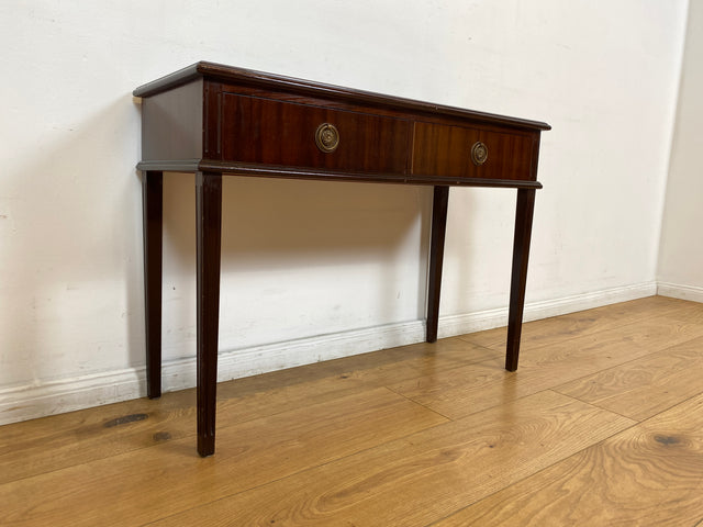 WMK I Sehr elegante kleine Vintage Kommode in englischem Stil mit Schubladen und schönen Messinggriffen I Ablage Sideboard Lowboard TV Bank Flur Bad Wäsche Regency Empire Berlin Dortmund Hannover