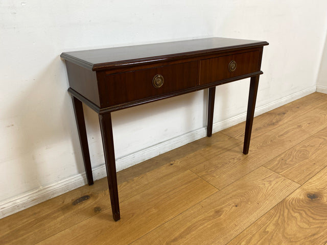 WMK I Sehr elegante kleine Vintage Kommode in englischem Stil mit Schubladen und schönen Messinggriffen I Ablage Sideboard Lowboard TV Bank Flur Bad Wäsche Regency Empire Berlin Dortmund Hannover