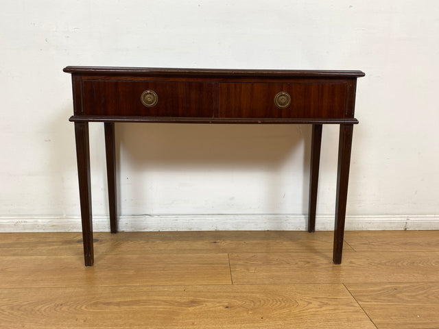 WMK I Sehr elegante kleine Vintage Kommode in englischem Stil mit Schubladen und schönen Messinggriffen I Ablage Sideboard Lowboard TV Bank Flur Bad Wäsche Regency Empire Berlin Dortmund Hannover