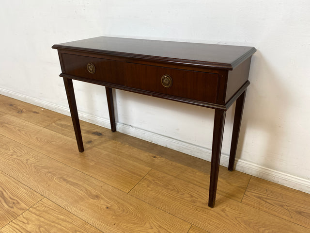 WMK I Sehr elegante kleine Vintage Kommode in englischem Stil mit Schubladen und schönen Messinggriffen I Ablage Sideboard Lowboard TV Bank Flur Bad Wäsche Regency Empire Berlin Dortmund Hannover