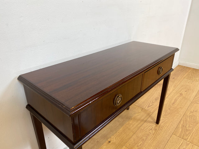 WMK I Sehr elegante kleine Vintage Kommode in englischem Stil mit Schubladen und schönen Messinggriffen I Ablage Sideboard Lowboard TV Bank Flur Bad Wäsche Regency Empire Berlin Dortmund Hannover