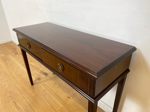 WMK I Sehr elegante kleine Vintage Kommode in englischem Stil mit Schubladen und schönen Messinggriffen I Ablage Sideboard Lowboard TV Bank Flur Bad Wäsche Regency Empire Berlin Dortmund Hannover