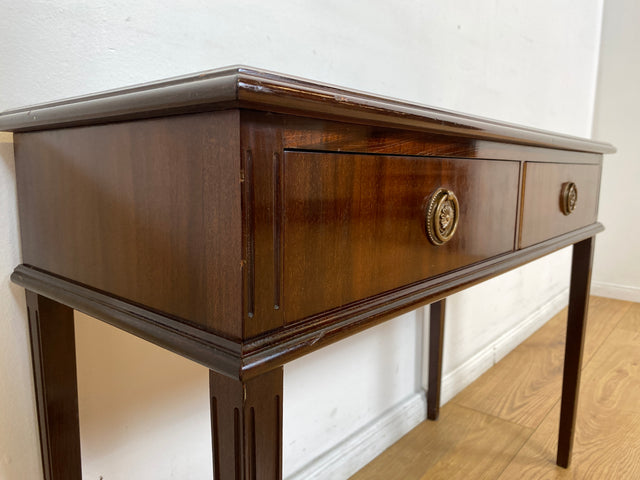 WMK I Sehr elegante kleine Vintage Kommode in englischem Stil mit Schubladen und schönen Messinggriffen I Ablage Sideboard Lowboard TV Bank Flur Bad Wäsche Regency Empire Berlin Dortmund Hannover