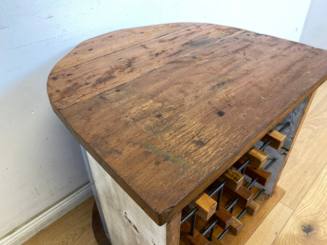 Boatwood by WMK # Besonderes Weinregal für 15 Flaschen gebaut aus echtem Fischerboot, ein handgefertigtes Unikat aus massivem Teakholz # Flaschenregal Regal Beistelltisch Ablage Bootsmöbel Einbaum