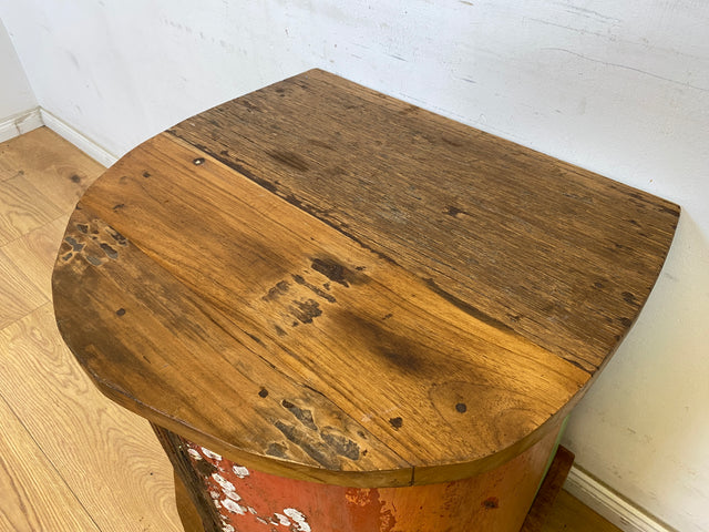 Boatwood by WMK # Besonderes Weinregal für 15 Flaschen gebaut aus echtem Fischerboot, ein handgefertigtes Unikat aus massivem Teakholz # Flaschenregal Regal Beistelltisch Ablage Bootsmöbel Einbaum