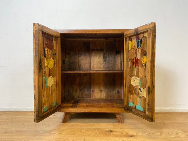 Boatwood by WMK I Einzigartiger Schrank aus altem Bootsholz I handgefertigtes Unikat