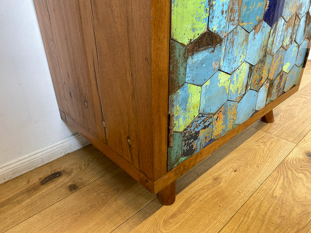 Boatwood by WMK I Einzigartiger Schrank aus altem Bootsholz I handgefertigtes Unikat