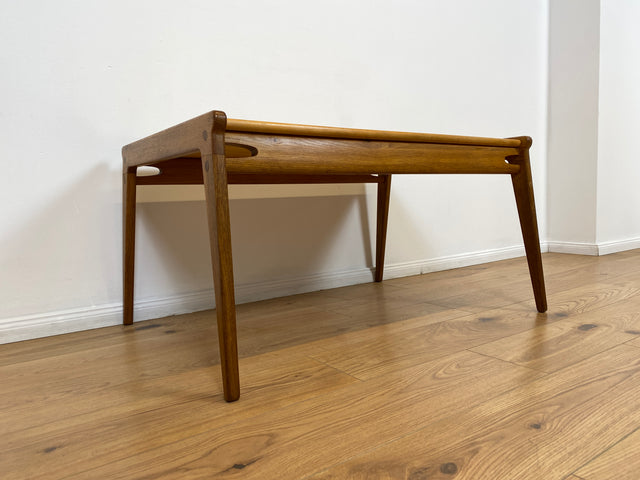 WMK # Rarer Designer Couchtisch aus dem "Hunting Chair Set" von PGH Erzgebirgisches Kunsthandwerk Annaberg Buchholz in gutem Originalzustand