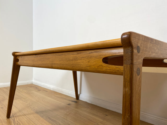 WMK # Rarer Designer Couchtisch aus dem "Hunting Chair Set" von PGH Erzgebirgisches Kunsthandwerk Annaberg Buchholz in gutem Originalzustand