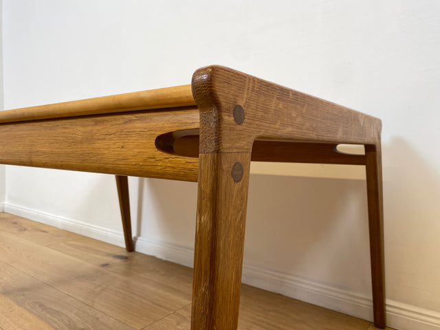 WMK # Rarer Designer Couchtisch aus dem "Hunting Chair Set" von PGH Erzgebirgisches Kunsthandwerk Annaberg Buchholz in gutem Originalzustand