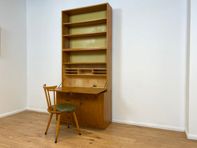 WMK Stilvoller & geräumiger 1960er Jahre Designer Schreibschrank von Bruno Knoblauch für VEB Hellerau # Sekretär Schreibtisch Bücherregal Regal Highboard Regalwand Kommode Desk Mid-Century Vintage DDR