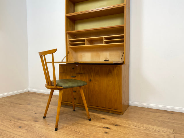 WMK Stilvoller & geräumiger 1960er Jahre Designer Schreibschrank von Bruno Knoblauch für VEB Hellerau # Sekretär Schreibtisch Bücherregal Regal Highboard Regalwand Kommode Desk Mid-Century Vintage DDR