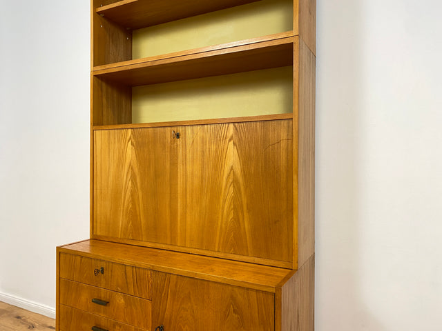 WMK Stilvoller & geräumiger 1960er Jahre Designer Schreibschrank von Bruno Knoblauch für VEB Hellerau # Sekretär Schreibtisch Bücherregal Regal Highboard Regalwand Kommode Desk Mid-Century Vintage DDR