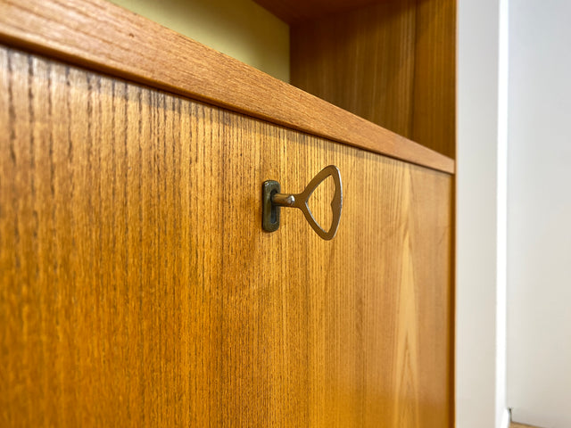 WMK Stilvoller & geräumiger 1960er Jahre Designer Schreibschrank von Bruno Knoblauch für VEB Hellerau # Sekretär Schreibtisch Bücherregal Regal Highboard Regalwand Kommode Desk Mid-Century Vintage DDR